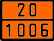 Табличка оранжевого цвета по ДОПОГ 20/1006 