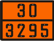 Табличка оранжевого цвета по ДОПОГ 30/3295 (углеводороды жидкие, н.у.к.)
