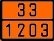 Табличка оранжевого цвета по ДОПОГ 33/1203 (бензин моторный, газолин, петрол)
