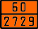 Табличка оранжевого цвета по ДОПОГ 60/2729 