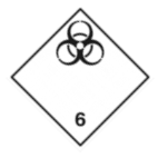 Информационное табло по ДОПОГ Опасность класса 6.2 Инфекционные вещества