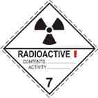 Информационное табло №7A по ДОПОГ (радиоактивные материалы, класс 1)